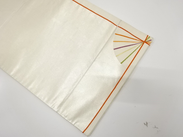 アンティーク　引箔　扇模様織り出し袋帯（材料）